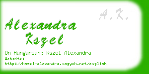 alexandra kszel business card